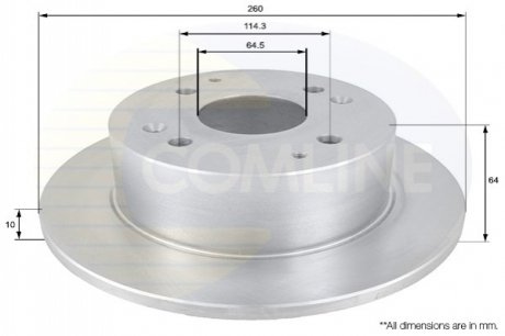 - Диск гальмівний з покриттям COMLINE ADC0536