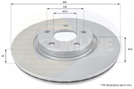 Тормозной диск COMLINE ADC1227V (фото 1)