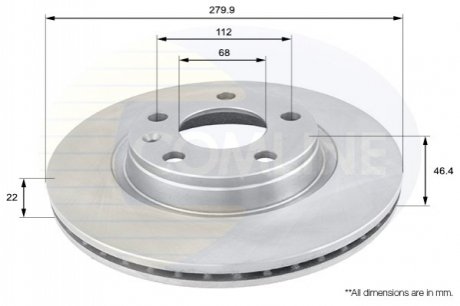 Тормозной диск COMLINE ADC1412V