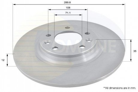 Тормозной диск COMLINE ADC1551 (фото 1)