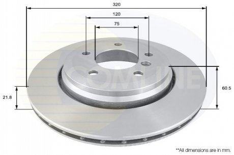 Тормозной диск COMLINE ADC1725V (фото 1)