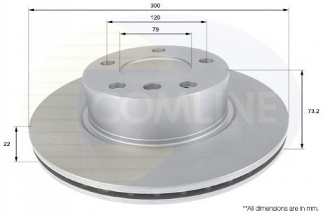 Гальмівний диск COMLINE ADC1770V (фото 1)