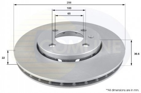 Тормозной диск COMLINE ADC2600V (фото 1)