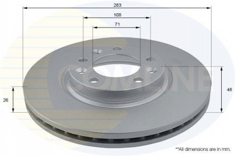 Тормозной диск COMLINE ADC2710V (фото 1)