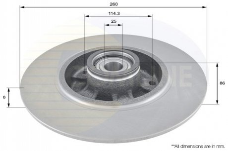 Тормозной диск COMLINE ADC3015