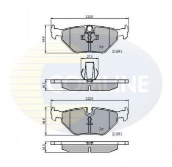 Гальмівні колодки COMLINE CBP01011