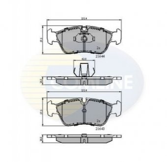 - Тормозные колодки для дисков COMLINE CBP01023