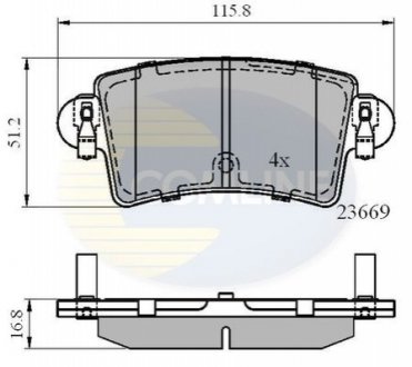 Тормозные колодки, дисковый тормоз.) COMLINE CBP01036