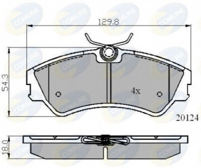 Гальмівні колодки COMLINE CBP01073 (фото 1)