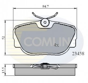 - Тормозные колодки для дисков COMLINE CBP01093 (фото 1)