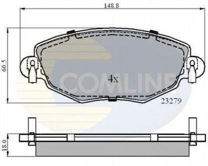 Тормозные колодки, дисковый тормоз.) COMLINE CBP01110