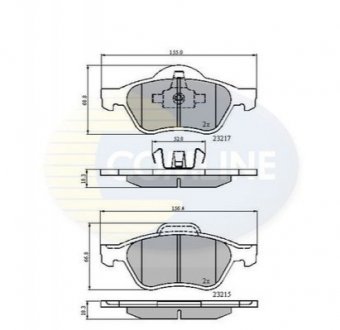 Комплект тормозных колодок, дисковый тормоз COMLINE CBP01115 (фото 1)