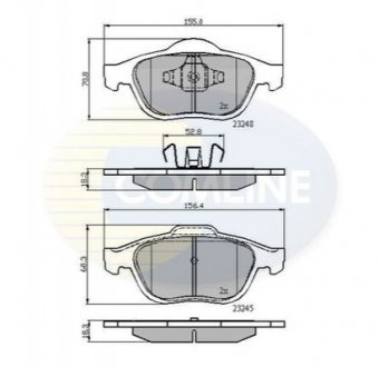 Гальмівні колодки COMLINE CBP01116