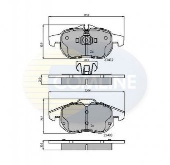 Тормозные колодки, дисковый тормоз.) COMLINE CBP01137