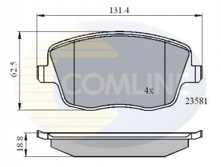 Гальмівні колодки COMLINE CBP01147