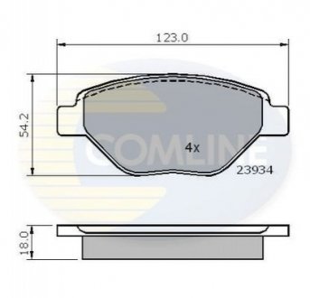 Комплект тормозных колодок, дисковый тормоз COMLINE CBP01159