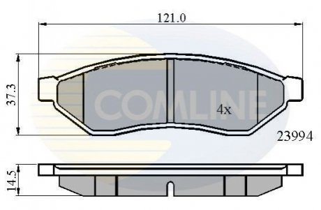 - Тормозные колодки для дисков COMLINE CBP01190 (фото 1)