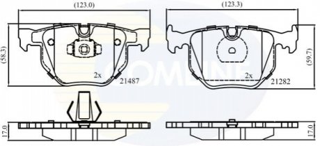 - Тормозные колодки для дисков COMLINE CBP01205