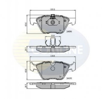 Тормозные колодки, дисковый тормоз.) COMLINE CBP01300