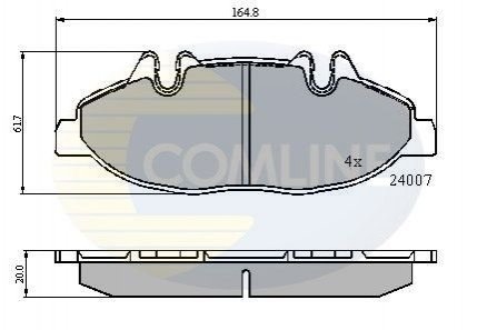 Тормозные колодки, дисковый тормоз.) COMLINE CBP01305 (фото 1)