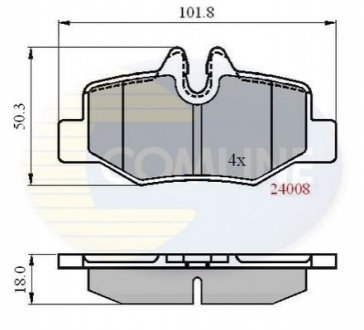 Гальмівні колодки COMLINE CBP01306 (фото 1)