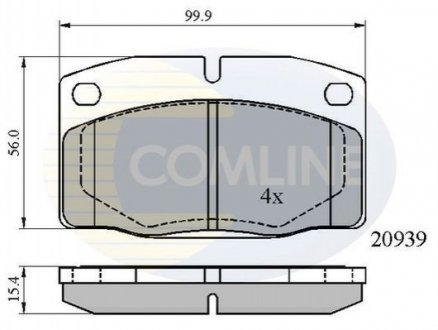 - Гальмівні колодки до дисків COMLINE CBP0135 (фото 1)