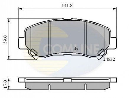 Тормозные колодки, дисковый тормоз.) COMLINE CBP01577