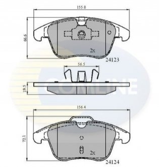 Тормозные колодки, дисковый тормоз.) COMLINE CBP01591