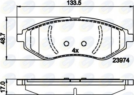 - Тормозные колодки для дисков COMLINE CBP01598