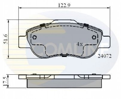 - Гальмівні колодки до дисків COMLINE CBP01600 (фото 1)