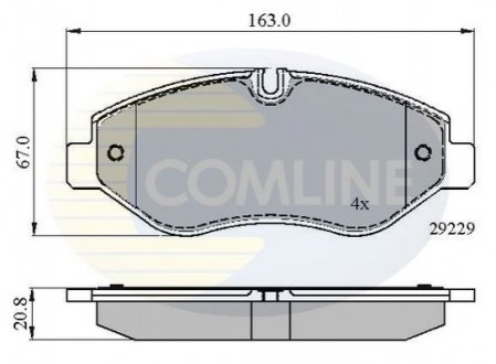 - Тормозные колодки для дисков COMLINE CBP01616