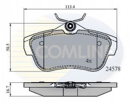 Тормозные колодки, дисковый тормоз.) COMLINE CBP01622