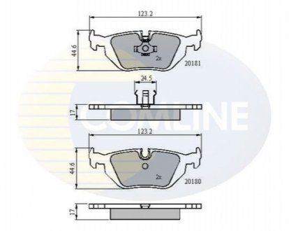 Гальмівні колодки COMLINE CBP0166