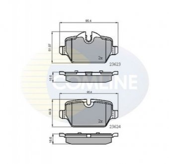 Тормозные колодки, дисковый тормоз.) COMLINE CBP01710 (фото 1)