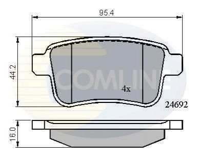 Тормозные колодки, дисковый тормоз.) COMLINE CBP01715