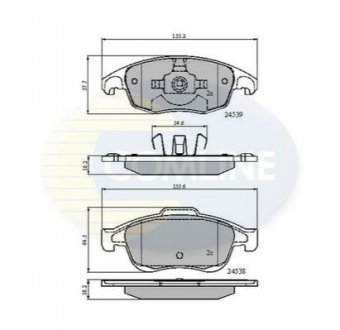 Тормозные колодки, дисковый тормоз.) COMLINE CBP01719 (фото 1)