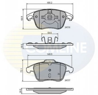 Тормозные колодки, дисковый тормоз.) COMLINE CBP01720 (фото 1)