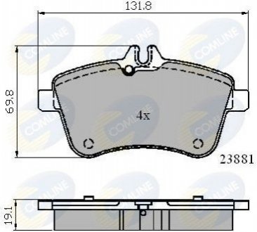 Гальмівні колодки COMLINE CBP01723