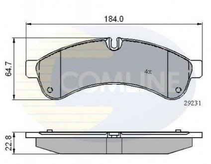 - Тормозные колодки для дисков COMLINE CBP01727