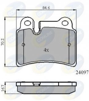 Гальмівні колодки COMLINE CBP01728