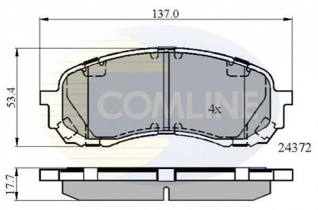 - Гальмівні колодки до дисків COMLINE CBP01778 (фото 1)