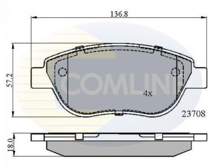 - Тормозные колодки для дисков COMLINE CBP01783