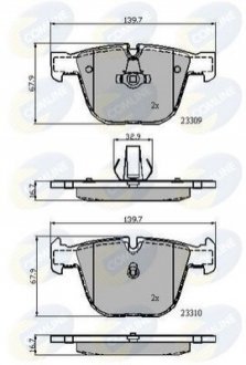 Гальмівні колодки, дискове гальмо (набір) COMLINE CBP01794