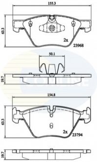 Гальмівні колодки COMLINE CBP02011