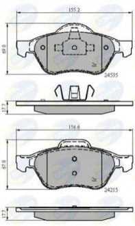 Гальмівні колодки, дискове гальмо (набір) COMLINE CBP02017