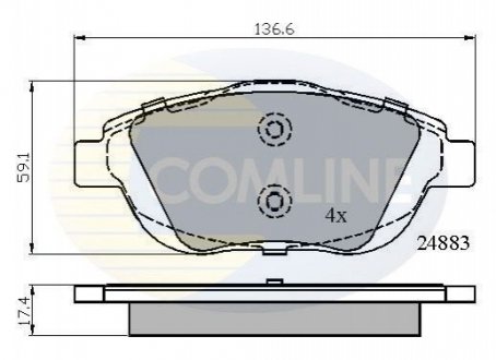 Гальмівні колодки COMLINE CBP02027