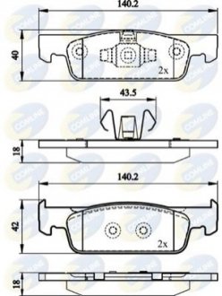 - Тормозные колодки для дисков COMLINE CBP02144