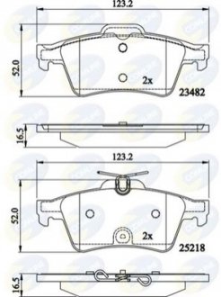 - Тормозные колодки для дисков COMLINE CBP02198