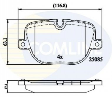 - Тормозные колодки для дисков COMLINE CBP02212 (фото 1)