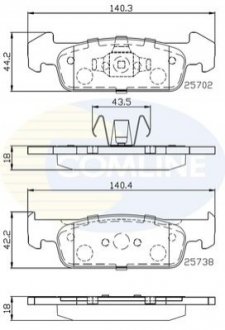 - Тормозные колодки для дисков COMLINE CBP02223